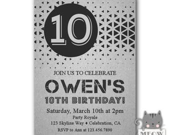10th birthday invitation boy rock climbing birthday etsy