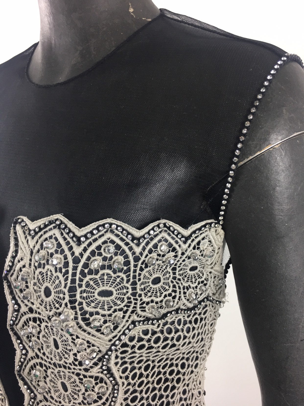 Long Elegant Evening Dress Italian Size 40/42 Tulle Etsy