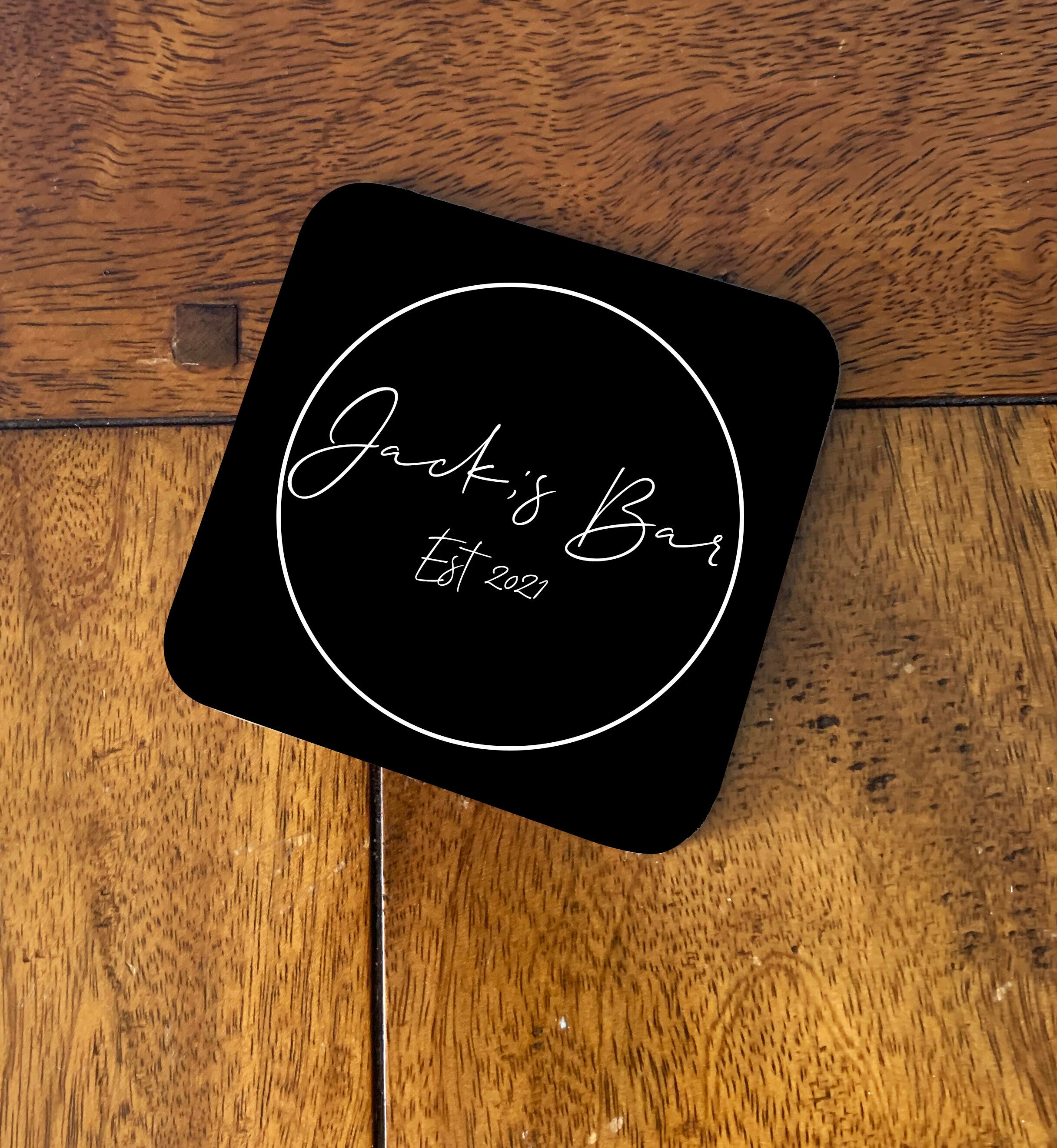 Personalised Bar Coasters Home Bar Gifts Set of 2/4/6 Bar Etsy