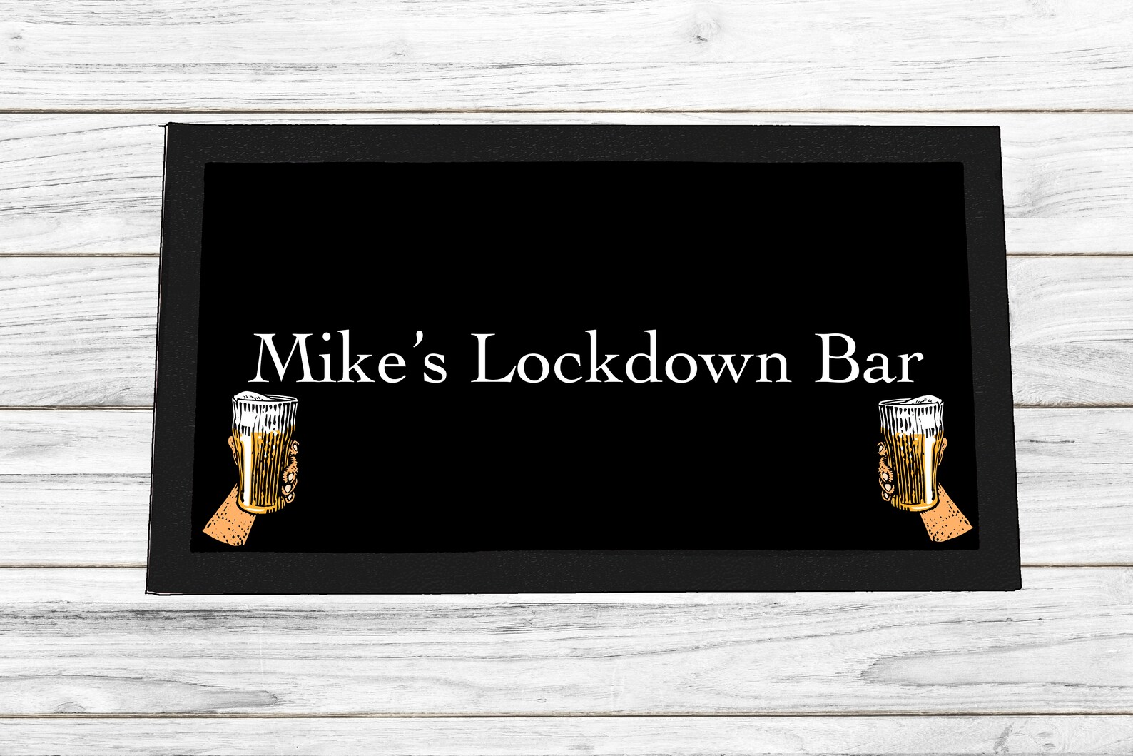 Custom Personalised Bar Runner Bar Mat Home Bar Spill Mat Etsy