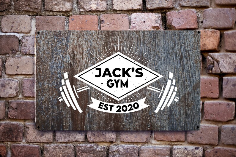 Personalised Gym Home Gym Sign With Dumb Bells Gym Equipment Etsy UK