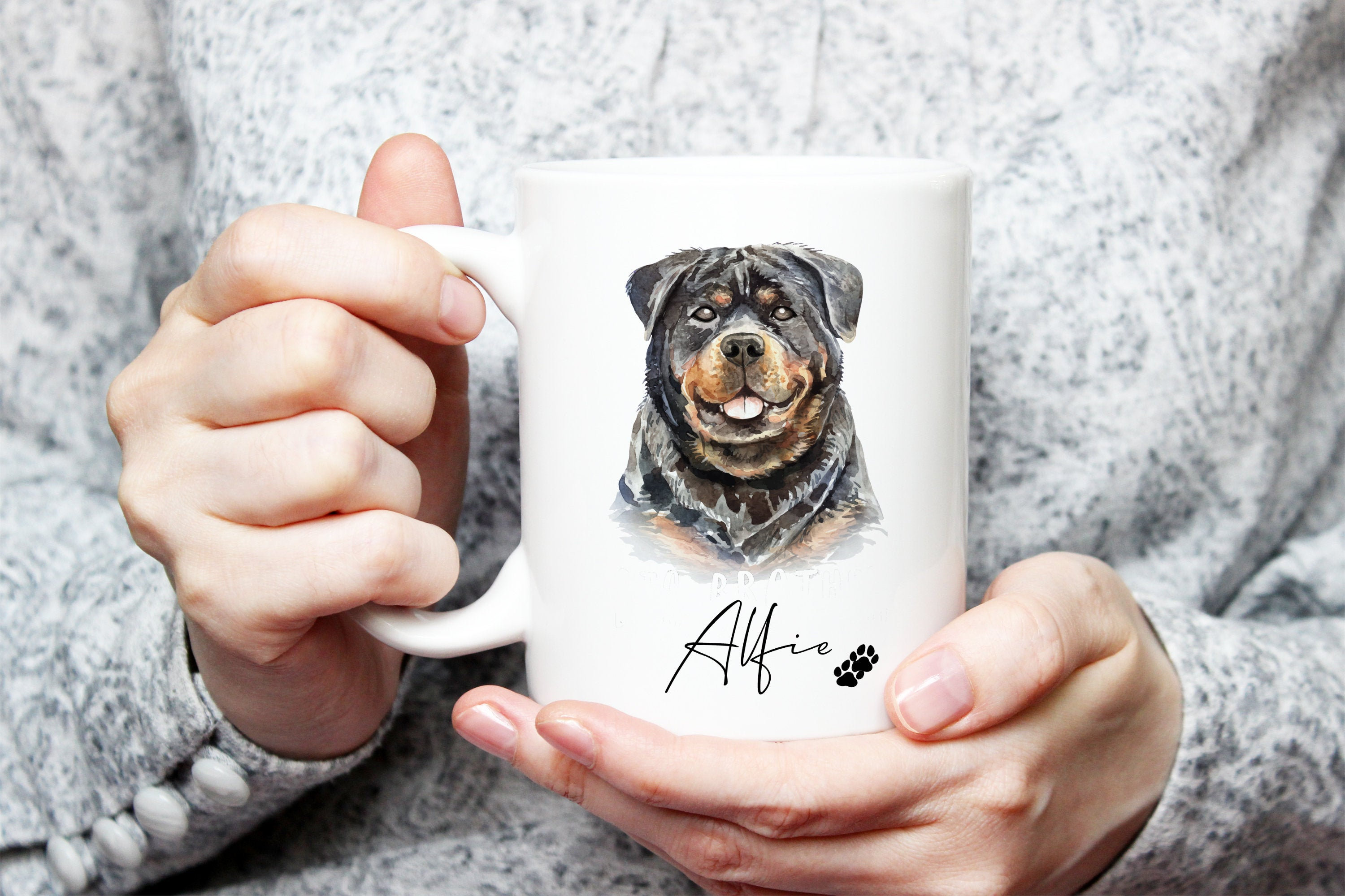 Personalised Rottweiler Mug Rottweiler dog Owner Gift Etsy