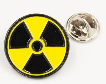 Electro Gefahr Schild Schlüsselanhänger Achtung Blitz Kette Anhänger Handmade Medaillon Radioactive
