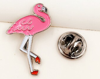 Pink Flamingo Lapel Hat Tie Pin Badge Bird Lovers Brooch Pink Flamingo Lapel Hat Tie Pin Badge Bird Lovers Brooch