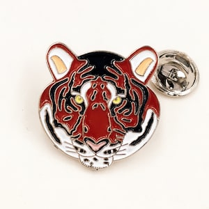 Tiger Head Felidae Enamel Lapel / Hat / Tie Pin Badge Brooch - Brand New
