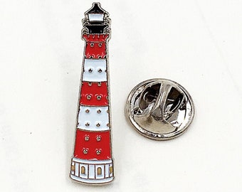 Metal Enamel Pin Badge Brooch Light House Lighthouse Keeper Tower Lamp Coast Sea Metal Enamel Pin Badge Brooch Light House Lighthouse Keeper Tower Lamp Coast Sea