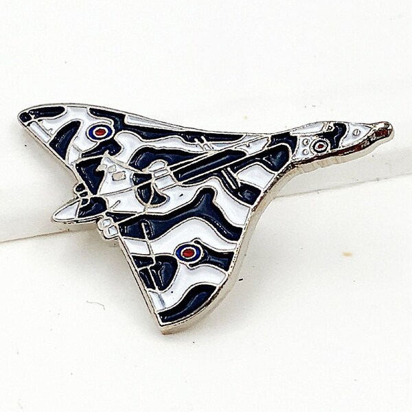 Vulcan Bomber Plane Aircraft Pilot Lapel Hat Tie Pin Badge Aviator Gift Souvenir