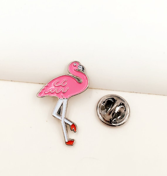 Pink Flamingo Lapel Hat Tie Pin Badge / Bird Lovers Brooch | Etsy