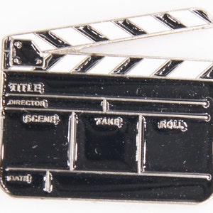 Film Clapper Board  Lapel Tie Hat Cap Pin Badge