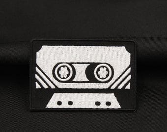 Vintage Mixed Tape cassette tape  Embroidered Applique Emo Retro Hat patches Embroidered Iron on sew on patches - 3" x 2"