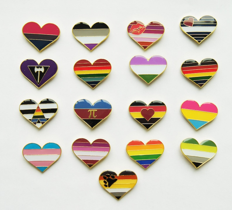 1 Heart Lgbt Rainbow Gay Lesbian Pride Progress Asexual Etsy