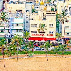 South Beach Sign Boulevard Colony Starlite Trio Hotel Ocean Drive Art Deco Photo Print