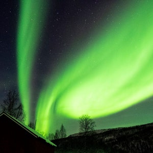 Polarlichter 3 Aurora Borealis Sternenhimmel natürliches Fernweh Geschenk Fotodruck