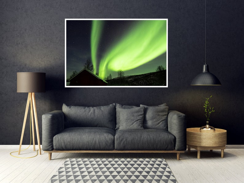 HIGH-RES Northern Lights 3 Aurora Borealis starry night sky natural wanderlust gift Digital Download