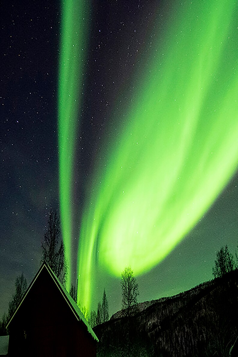 HIGH-RES Northern Lights 3 Aurora Borealis starry night sky natural wanderlust gift Digital Download