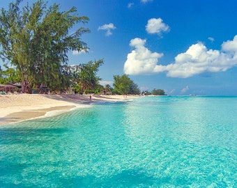 Grand Cayman Stress Relief Seven Mile Beach Wall Art Decor Photo Print