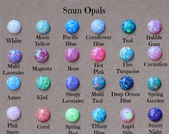 8mm OPAL CABOCHONS - 8mm opal cabochon - choose your color - opal cab - loose opals - October gemstone - GIA certified