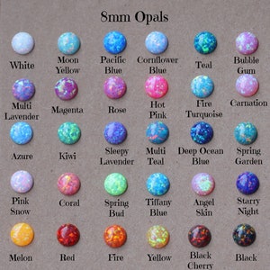 8mm OPAL CABOCHONS - 8mm opal cabochon - choose your color - opal cab - loose opals - October gemstone - GIA certified