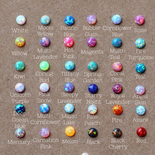 4mm OPAL CABOCHONS - 4mm opal cabochon - choose your color - opal cab - loose opals - October gemstone - GIA certified