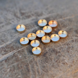 4mm 14K Gold Filled Bezel Cups - Opal Bezel Cups - Bezel Cups - Bezel Setting - Gold Filled Bezel Cup