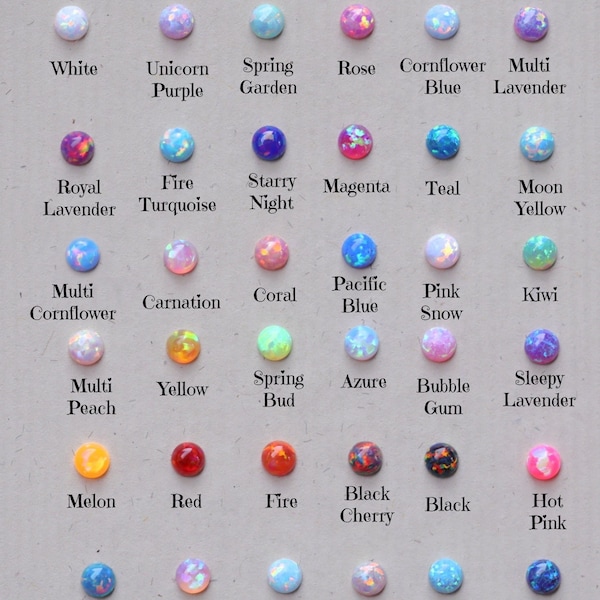 3 mm OPAL-CABOCHONS – 3 mm Opal-Cabochon – wählen Sie Ihre Farbe – Opal-Kabine – lose Opale – Oktober-Edelstein – GIA-zertifiziert