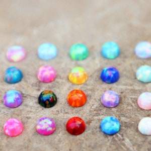 3mm OPAL CABOCHONS 3mm opal cabochon choose your color opal cab loose opals October gemstone GIA certified image 2