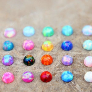 2mm OPAL CABOCHONS - 2mm opal cabochon - choose your color - opal cab - loose opals - October gemstone - GIA certified