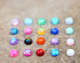 OPALEN CABOCHONS VAN 2 mm - Opaalcabochon van 2 mm - kies je kleur - opaalkap - losse opalen - edelsteen oktober - GIA-gecertificeerd