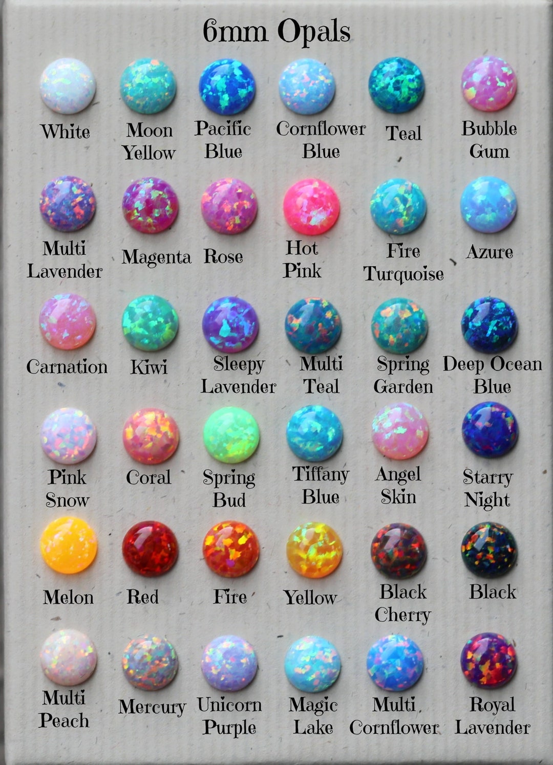 6mm OPAL CABOCHONS 6mm Opal Cabochon Choose Your Color Opal Cab Loose Opals October Gemstone GIA Certified Etsy