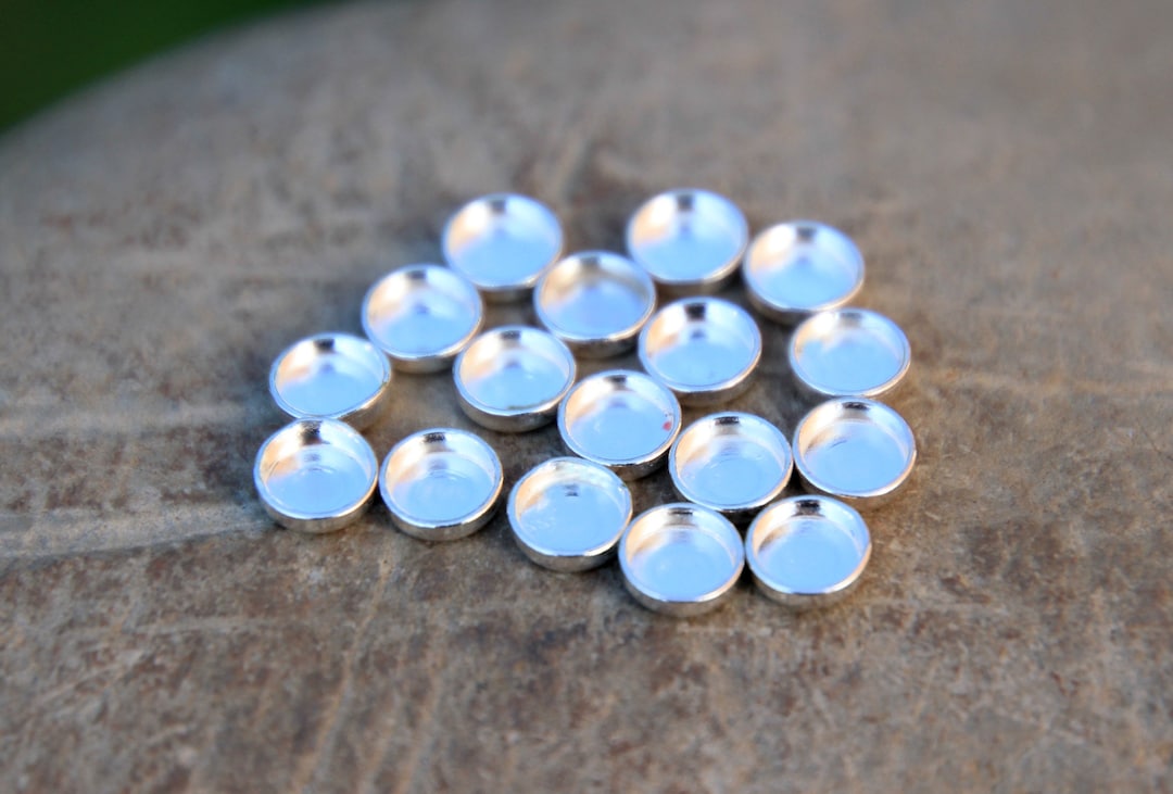 6mm Fine Silver Bezel Cups Opal Bezel Cups Bezel Cups Etsy