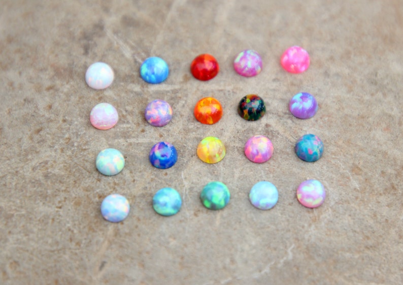 3mm OPAL CABOCHONS 3mm opal cabochon choose your color opal cab loose opals October gemstone GIA certified image 4