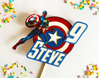 Captain America Cake Etsy