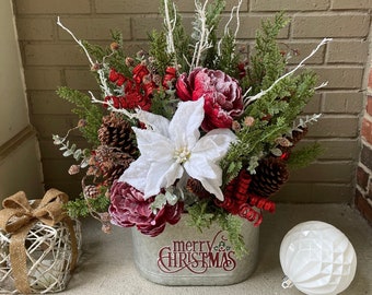 Christmas Bucket Arrangement