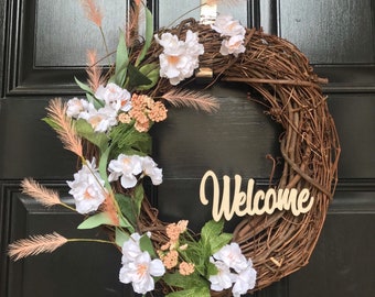 Welcome Grapevine Wreath