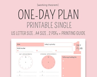 Planner.Rose Gold.Pink.Daily Planner.Letter.A4.Printable