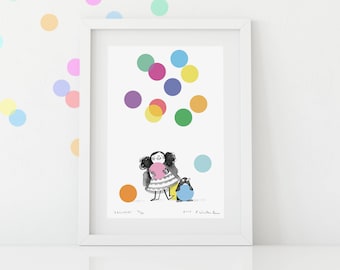 Limited Edition A4 Print 'Balloons'