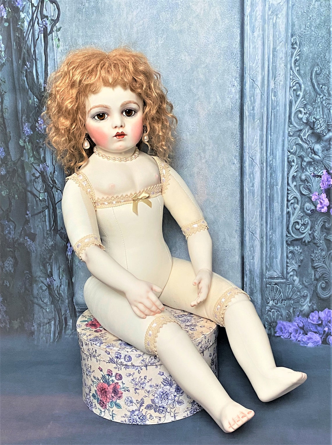 Reproduction Ancienne Poupée BRU Jne 13 - 45 Cm (18 Inch) - Tête Biscuit Porcelaine - France