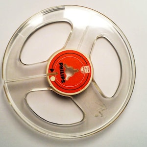 (Silver)Empty Take Up Reel To Reel Small Hub 1/4 7 Inch Empty Tape Reel 3  Hole