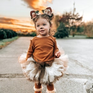 Woodland Deer Tutu, Girls Deer Costume Tutu, Little Deer Tutu, Girls Fall Tutu, Newborn Deer Tutu, Infant Tutu, Toddler Tutu, Baby Fawn Tutu