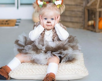 Woodland Deer Tutu, Girls Deer Costume Tutu, Little Deer Tutu, Girls Fall Tutu, Newborn Deer Tutu, Infant Tutu, Toddler Tutu, Baby Fawn Tutu