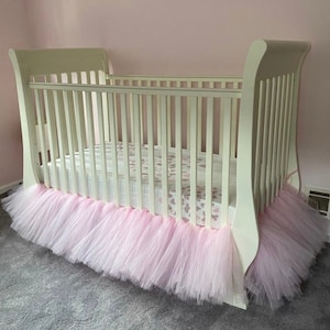 light pink tulle crib skirt