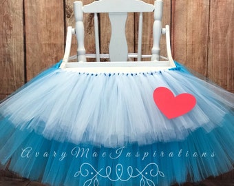 One Derland High Chair Tutu, Girls First Birthday Highchair Banner