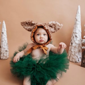 Hunter Green Girls Tutu, Infant Tutu, Toddler Tutu, Baby Tutu, Newborn Fluffy Tutu, Smash Cake Photo Shoot, Custom Girls Birthday Tutu image 1