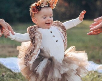 Woodland Deer Tutu, Girls Deer Costume Tutu, Little Deer Tutu, Girls Fall Tutu, Newborn Deer Tutu, Infant Tutu, Toddler Tutu, Baby Fawn Tutu