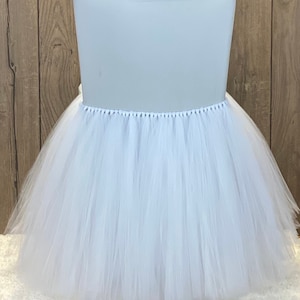 White Tulle Chair Tutu Cover Skirt, ANY COLOR Pastel Rainbow Birthday Chair Decor, Chair Jacket, Wedding Bachelorette Shower, Quinceañera