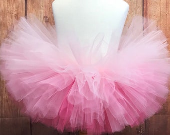 Pink Ombre Girls Tutu, Infant Tutu, Toddler Tutu, Baby Tutu, Pink Fluffy Tutu, Newborn Tutu, Smash Cake Photo Shoot, CUSTOM REQUESTS WELCOME