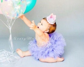 Girls Tutu, Lavender Tutu for Girls 1st Birthday Smash Cake Photo's, Light Purple Sweet Baby Girl Outfit, Lilac Infant tutu, Two Cute Tutu