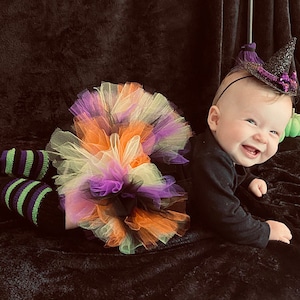 Little Witch Girls Tutu, Infant Tutu, Toddler Tutu, Baby Tutu, Little Witch Tulle Tutu, Halloween Witch Tutu, Baby Witch Costume
