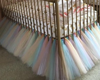 shimmer tulle crib skirt