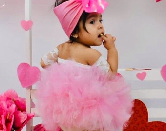 Pink Girls Tutu, ANY COLOR Infant Tutu, Valentines Day Toddler Tutu, Baby Tutu, Newborn Fluffy Tutu, Smash Cake Photo Shoot, Girls Birthday